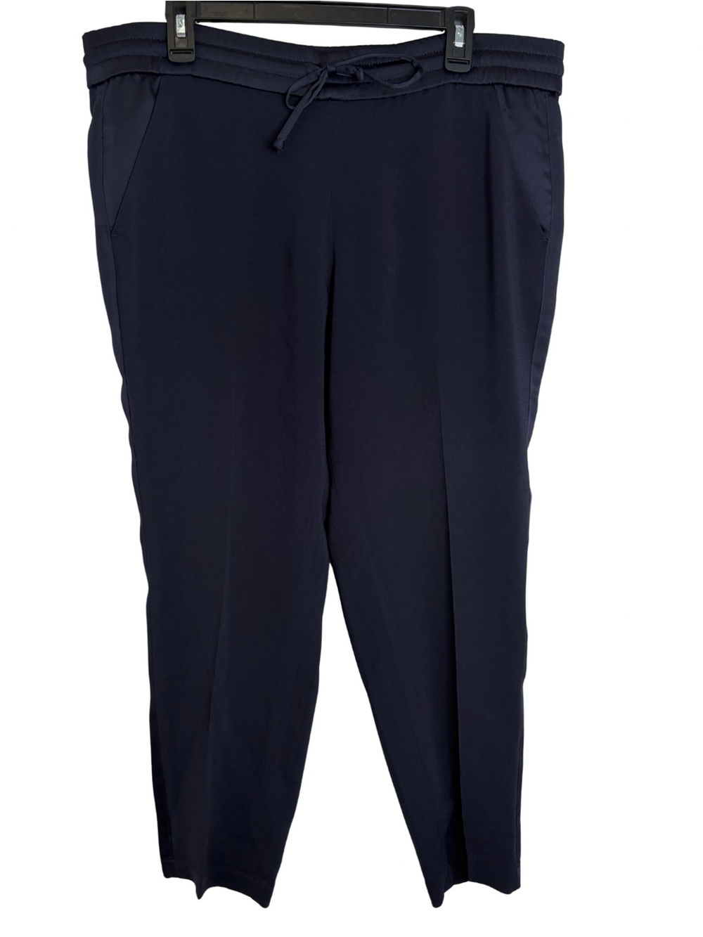 Ann Taylor Navy Blue Lightweight Cropped Pull-On Pants Size 8